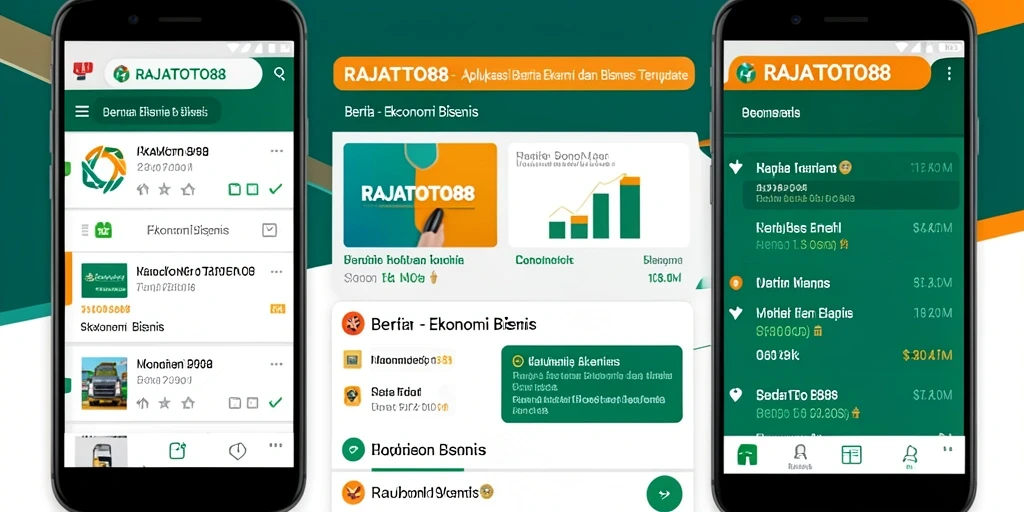 Tampilan antarmuka aplikasi RAJATOTO88 dengan informasi ekonomi terkini.