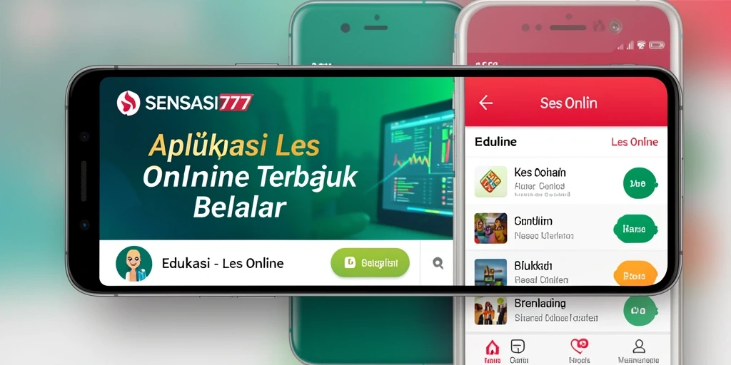 Tampilan antarmuka SENSASI777 yang memudahkan akses materi Les Online.