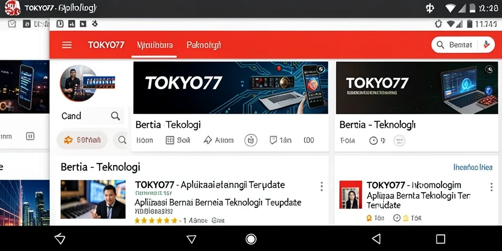Antarmuka pengguna TOKYO77 yang menarik dan informatif.